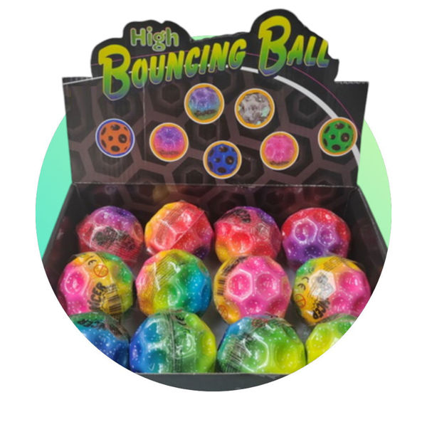 Bild von High Bouncy Ball/ Super Flummi RAINBOW 6cm