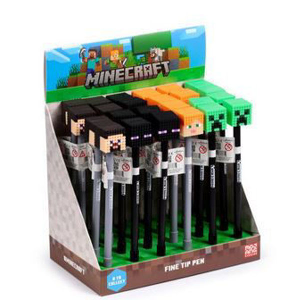 Bild von Minecraft Fineliner Kugelschreiber mit Silikon-Topper