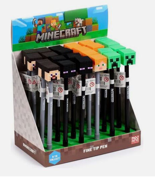 Bild von Minecraft Fineliner Kugelschreiber mit Silikon-Topper