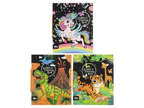 Bild von 10er Pack Kratzpapier - Scratch & Colouring Set