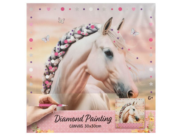 Bild von Diamond Painting Pferd auf Leinwand - Diamond Painting on Canvas Horse, 30x30cm
