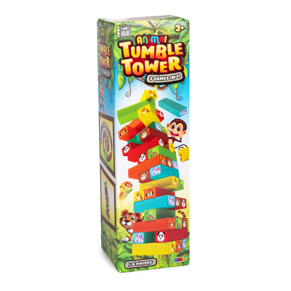 Bild von 3 in 1 Stapelturm Dschungeltiere - ANIMAL TUMBLE TOWER GAME