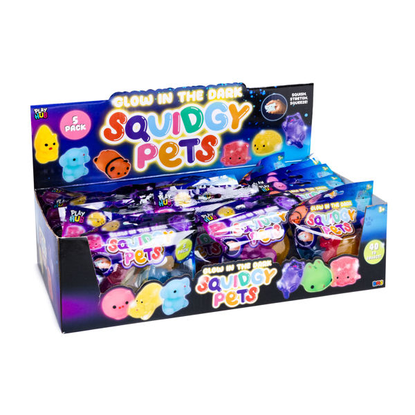 Bild von 5er Pack GID SQUIDGY PETS - 5er Pack Quetsch-Tierchen die im Dunkeln leuchten