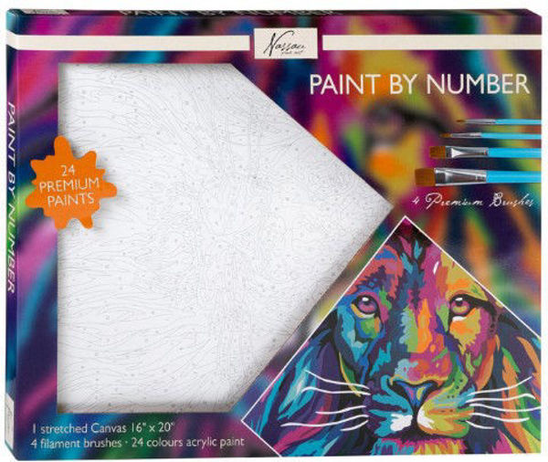 Bild von Set Paint by number Löwe, 40 x 50 cm