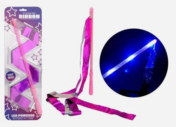 Bild von Stab mit Glitzerband mit Licht