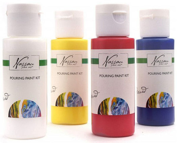 Bild von 4er Set Gießfarbe für Acrylmalerei,  4x 59ml