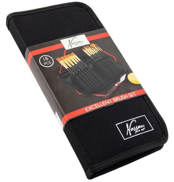 Bild von Pinselset im Etui, 18 Teile