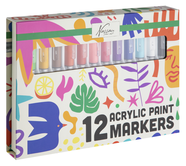Bild von 12er Set ACRYLIC PAINT BRUSH MARKERS