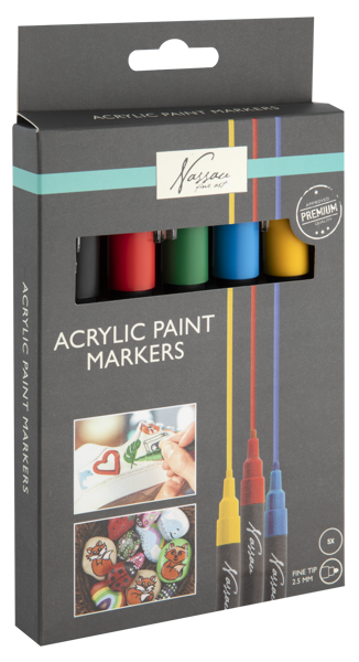 Bild von ACRYLIC PAINT MARKERS, 5 STÜCK