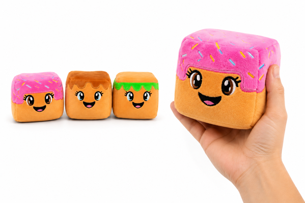 Bild von XL Maltose Cute Cube 8cm / 670g mit Stoffhülle -  Sugaring / Slow Rise