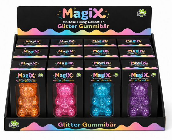 Bild von MagiX Maltose Glitter Gummi-Bär 7cm - Sugaring / Slow Rise