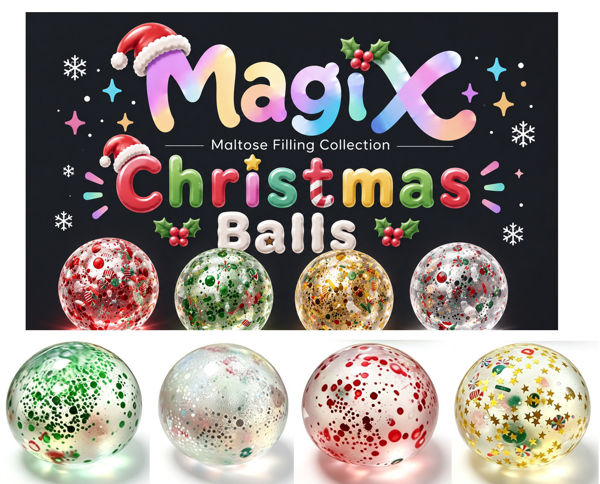 Bild von MagiX Christmas Maltose Balls 6cm - Sugaring  / Slow Rise -