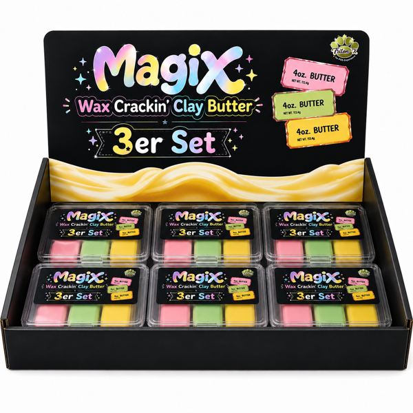 Bild von MagiX Wax Crackin' Clay Butter, 3er Set