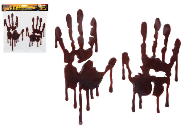 Haunted House - Gel Fenstersticker Handabdrücke